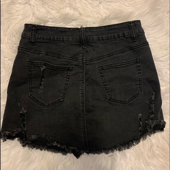 black jean skirt - Picture 2 of 2